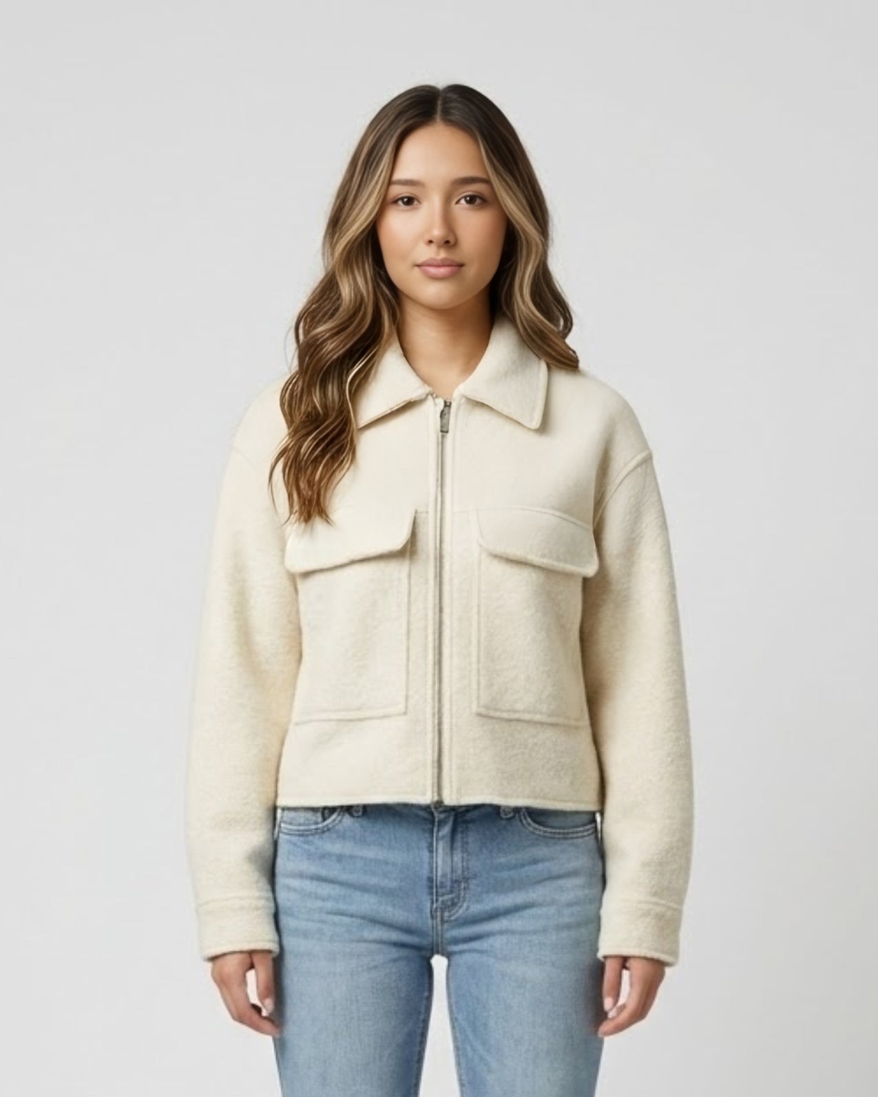 Cropped Wool Jacket