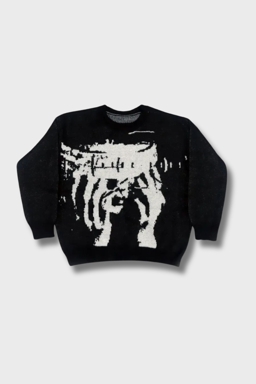 'Telepathy' Graphic Knitted Sweater