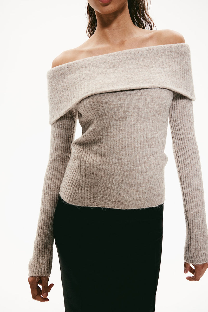 Off-the shoulder sweater